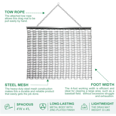 Pflegematte für Baseball/Softball und Infield-Wartung & Oberflächennivellierung Schleppmatte photo-4