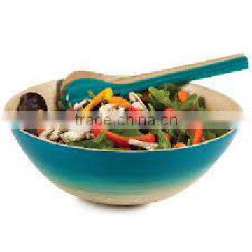 High quality best selling eco friendly OMBRE style spun bamboo Blue fruit bowl from Viet Nam