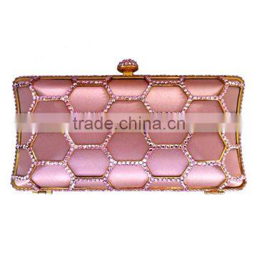 good design mesh crystal clutch handbag