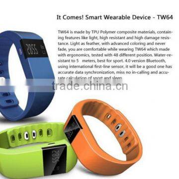 2015 Hot Selling Product Waterproof Smart Bluetooth Bracelet Multifunctional Smart Bracelet TW64 photo-5