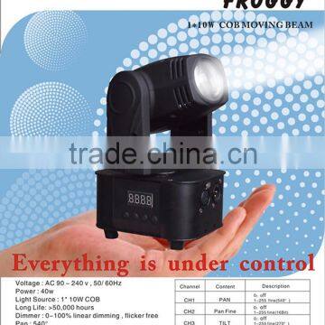 Mini RGBW 4IN1 Leds moving head light 40W narrow beam angle DMX/Auto/Sound activate applied in Disco,Wine bar,KTV