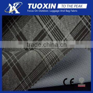 no Noise Stretch Plaid Softshell Fabric for Sportswear
