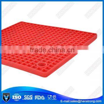 Square grid silicone rubber wine glass coaster