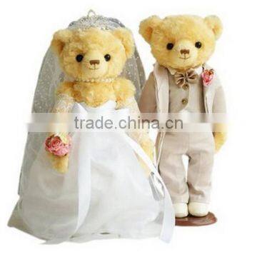 Lovely Brown Bears Cute Teddy Bears /Soft Toy Brown Couple Bear/Stuffed Toy Bear of Wedding Gift