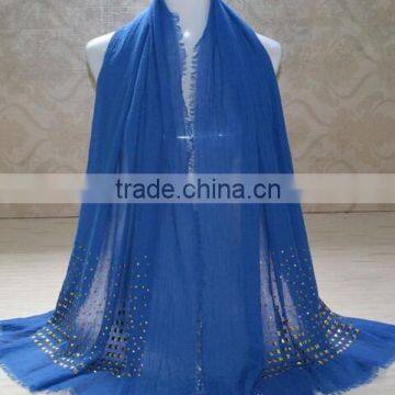 Wholesale Cotton Stone Beads Fashion Muslim Scarves photo-5