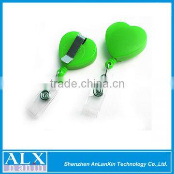 Best sell customized heart shape roller badge holder