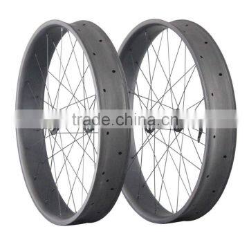 Chinese cheap 26er 90mm width carbon fat bike wheelset snow bike rims with SRAn XX1 free hub