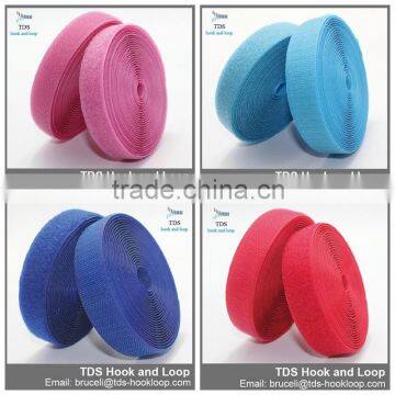 Garment use colorful hook and loop tape