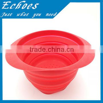 Custom design collapsible silicone strainers