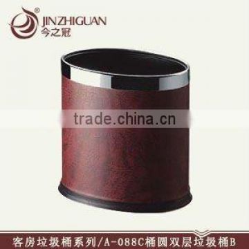 Stainless steel oval garbage bin for room (A-088CB)