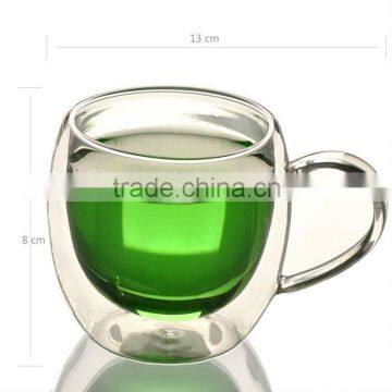 Bright neat glass coffee cup