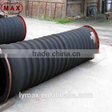 Flanged nipple type discharge rubber hose for transportation of slurry