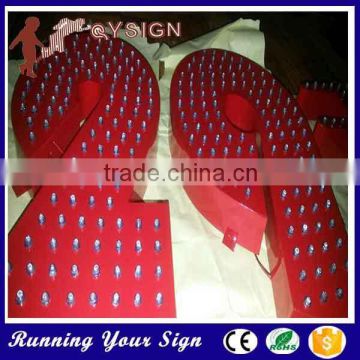 Eye catching punching holes exposed punching sign board