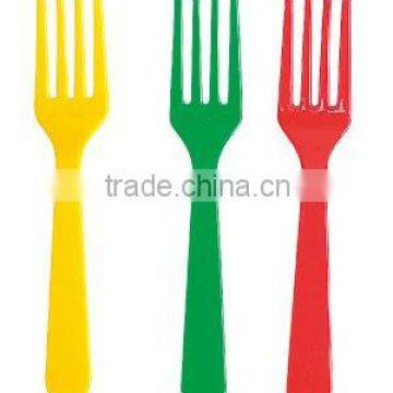 PS material .colorful plastic hard fork