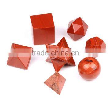 Natural Red Jasper Craved Gems Icosahedrons Whiskey Sipping Stone photo-2