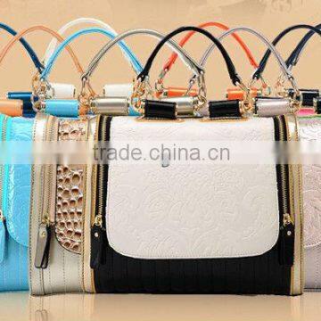 Brand design lady PU shoulder tote bags factory China