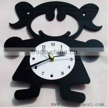 Funny design acrylic wall clock for promotion