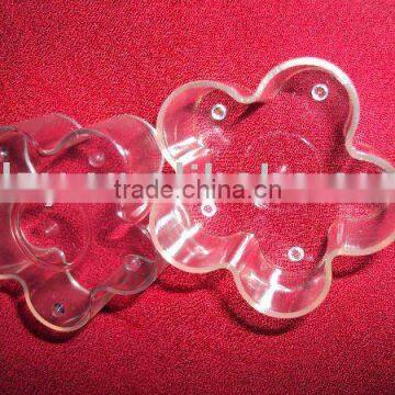 plum blossom clear plastic tealight cups