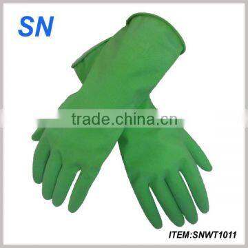 green women sexy latex gloves for house cleaning