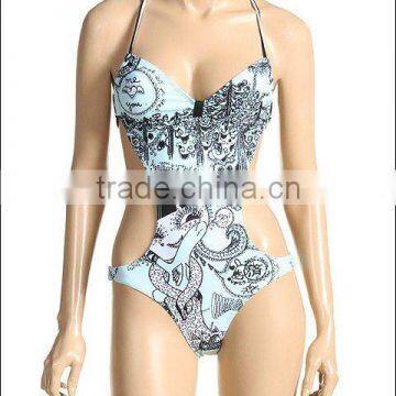 Girl's One Piece Swimwear Printing Triangle Bikini for Women