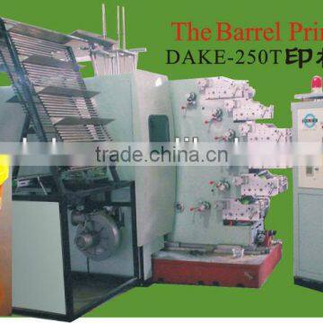 DAKE plastic 5-colfour color offset printing machine, bucket printing machine