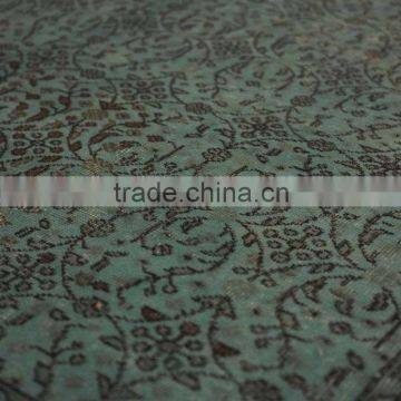 Handmade Turkish Carpet - Turquoise Over-dyed Rug (10,1 x 6,7 Feet)