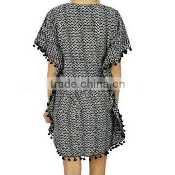 Cotton Solid Color Short Kaftan Abaya Maxi Dress Sexy Nighty Manufacturer photo-3