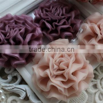 Organza Decoration Flower For Wedding Dresses,Handmade Bridal Flower