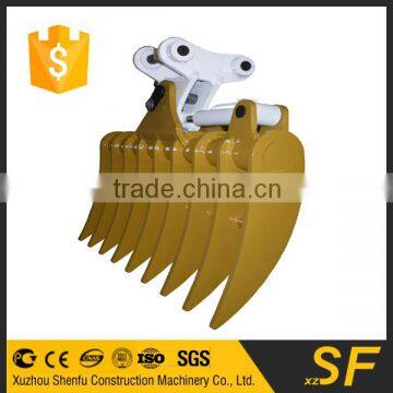 Construction parts of excavator hydraulic root rake