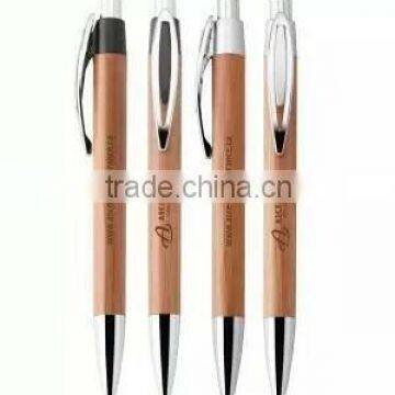 Promotional wholesale personalized wood pens click promotional cheap wood ball pen