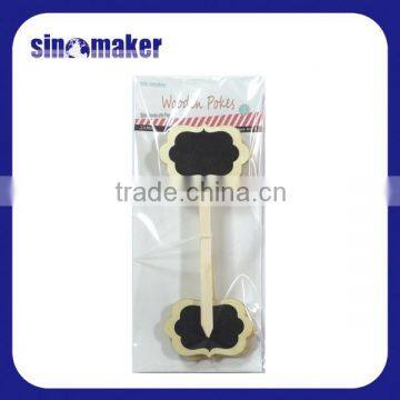 Mini Chalkboard Wooden Message Blackboard With Stick Pokes Various Shapes photo-3