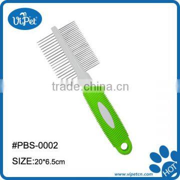 Pet comb with plastic handle for pet grooming