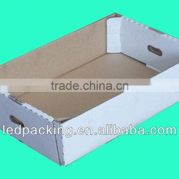 white corrugated paper tray for fruit packaing
