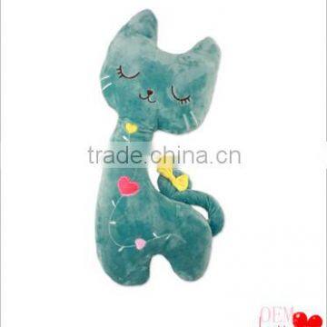 Hot sale custom toys flowers shape lovely cat plush doll