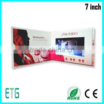 Customized 2.4'' 2.8'' 4.3'' 5'' 7'' 10'' lcd digital video greeting card /business video card