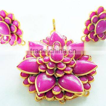 Pacchi Pendant Set with Earring Traditional Jewelry PS 01