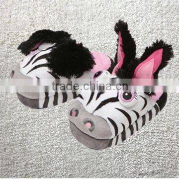 New Plush Moving-head animal Slippers,stopeez slippers, plush zebra animal slippers