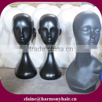 HARMONY human hair mannequin head black