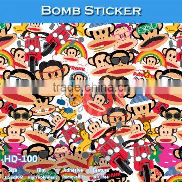 HD-100 Air Bubble Free Popular Car Sticker Bomb Wrap Car Vinyl