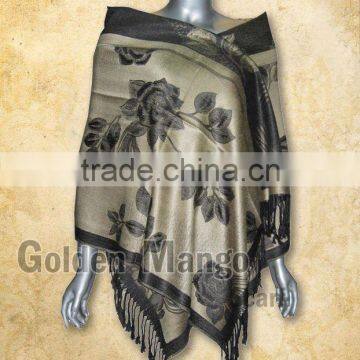 2016 latest fashion jaquard viscose shawl