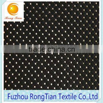 Wholesale Black Polyester Tricot Shinny 100D Small Hole Knitting Mesh Fabric photo-3