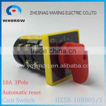 Combination switch HZ5B-10B005/3 silver contact automatic reset 380V 10A 3 poles 3positon cam rotary universal changeover switch