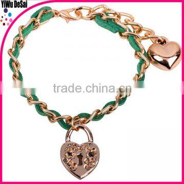 Korea velvet Leather Cute Charm Rope Bracelet