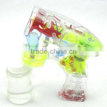 252A GOOD&FUN TRANSPARENT BUBBLE GUN W/LIGHT&MUSIC