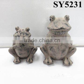 Cement sitting mini frog animal garden statue