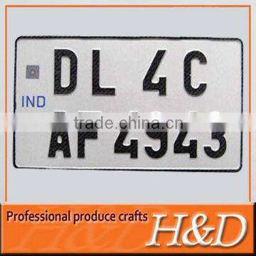 Good quality American size car security embossed number plate