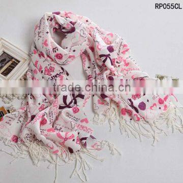 Floral Printed Pashmina Scarf 17 photo-2