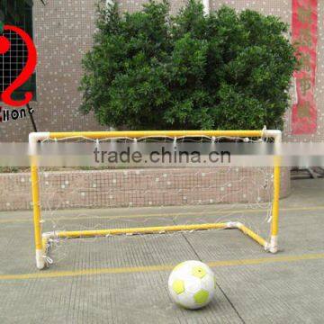 4ft High quality PVC yellow portable mini soccer goal, kids football goal, polyester & nylon net,