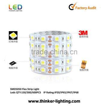 SMD5050 600leds/m IP20 strip yellow color can be cuttable