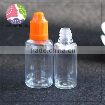 trade assurance 2015 New Design PET 15ml clean eliquid plastic dropper bottle with long thin tip for ejuice